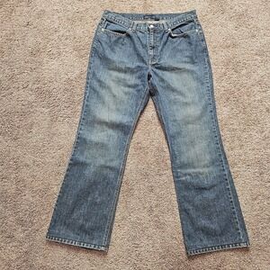J. Crew Women's Boot Cut Jeans Dark Wash Faded Size 14 Inseam 29"